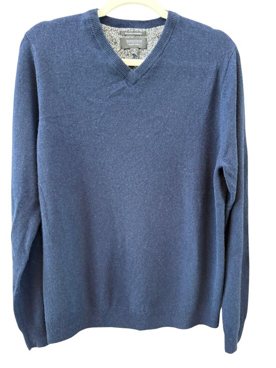 Nordstrom Other - Nordstrom Men's Shop 100% Cashmere V-Neck Sweater Navy M